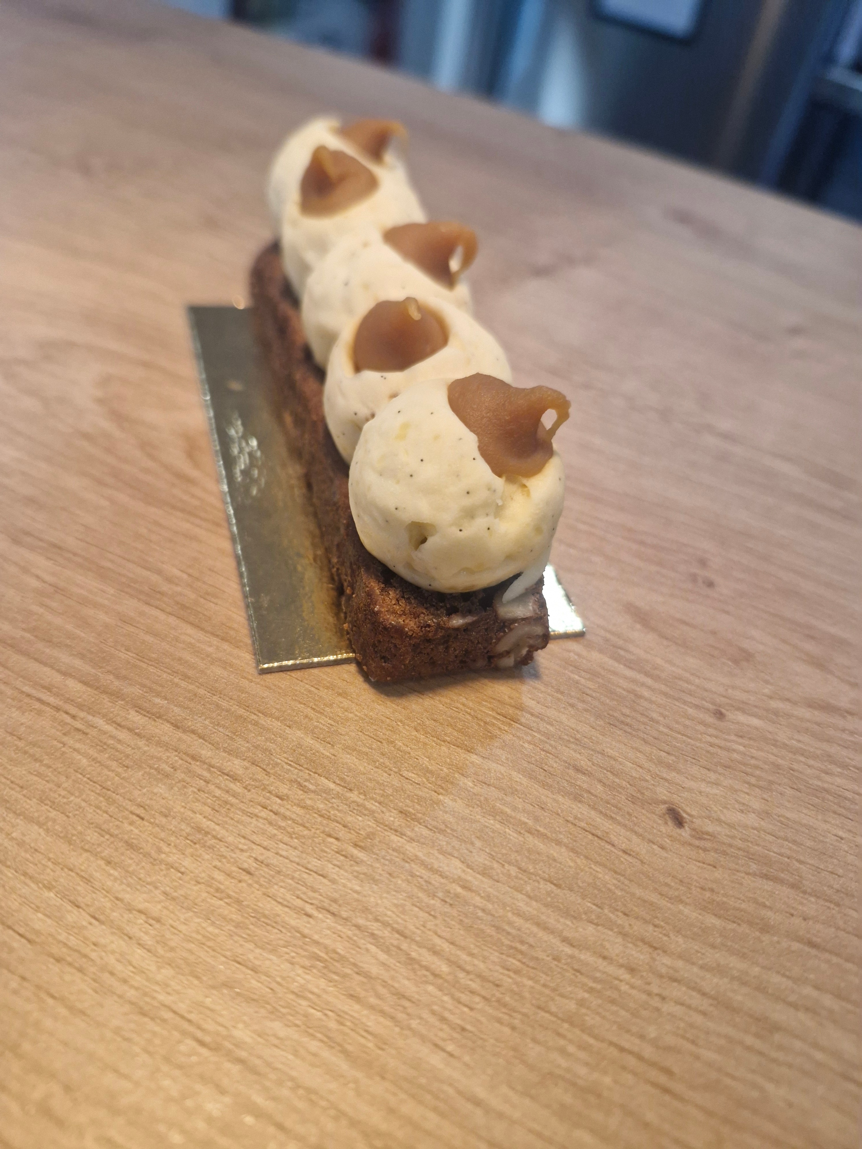 Brownie noix de pecan et Crémeux Vanille Bourbon 