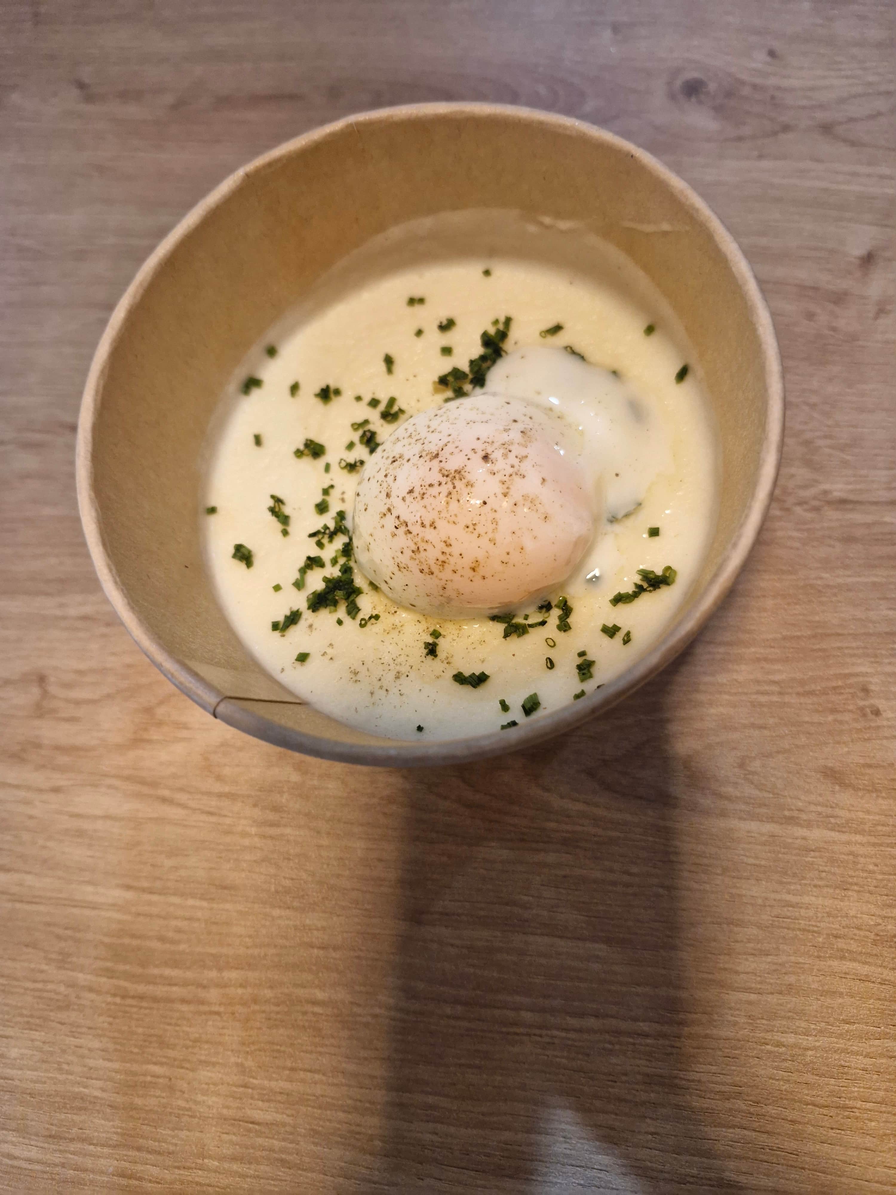 Crémeux de Parmesan, Œuf Parfait & Tuile Croustillante